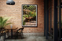 Photo frame mockup, realistic interior psd