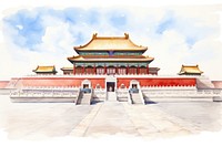 Architecture building city forbidden city. AI generated Image by rawpixel.