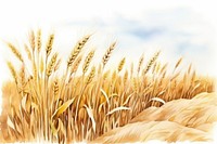 Field wheat agriculture outdoors. AI generated Image by rawpixel.