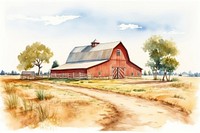 Farm architecture building outdoors. AI generated Image by rawpixel.