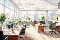 Office architecture furniture building