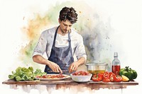 Cooking adult food chef. AI generated Image by rawpixel.