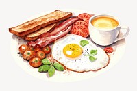 Breakfast brunch coffee plate. AI generated Image by rawpixel.