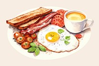 Breakfast brunch coffee plate. AI generated Image by rawpixel.