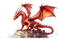 Dragon dinosaur red representation. AI generated Image by rawpixel.