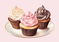 Cupcake chocolate dessert vanilla. AI generated Image by rawpixel.