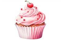 Cake dessert cupcake cream. AI generated Image by rawpixel.