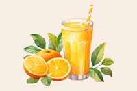 Juice orange fruit drink. 