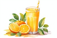 Juice orange fruit drink. 