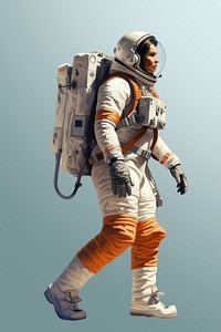 Astronaut helmet white background protection. 