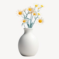 Flower vase plant white. AI generated Image by rawpixel.