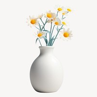 Flower vase plant white. 