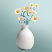 Flower vase plant white. 