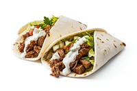 Bread taco food white background. AI generated Image by rawpixel.