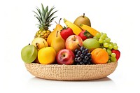 Basket fruit pineapple banana. 