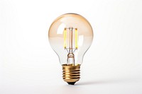 Light lightbulb lamp white background. AI generated Image by rawpixel.