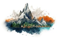 Mountain landscape outdoors painting. 