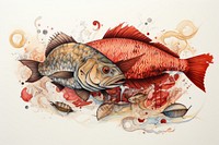 Seafood drawing animal sketch. 