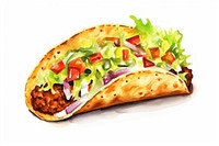 Taco bread food vegetable. 