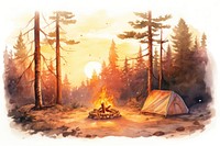 Fire outdoors bonfire camping. AI generated Image by rawpixel.