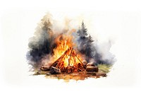 Fire bonfire paper fireplace. AI generated Image by rawpixel.