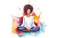 Portrait adult woman yoga. AI generated Image by rawpixel.
