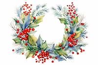 Wreath christmas pattern plant. 