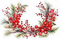 Wreath christmas pattern plant. 