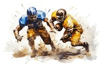 Football helmet sports player. 