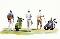 Golf sports adult togetherness. AI generated Image by rawpixel.