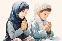 Praying adult togetherness spirituality. AI generated Image by rawpixel.