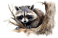 Raccoon animal mammal procyonidae. AI generated Image by rawpixel.