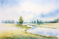 Landscape outdoors painting scenery. 