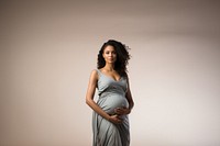 Pregnant portrait fashion dress. 