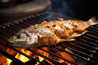 Fish grilling grilled cooking. AI generated Image by rawpixel.