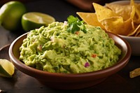 Guacamole food vegetable condiment. 