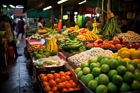 Market food fruit cauliflower. 