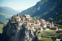 Architecture landscape outdoors mountain. AI generated Image by rawpixel.