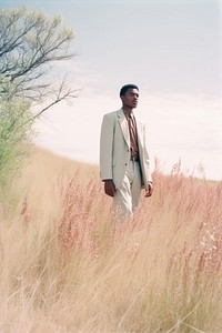 Nature portrait standing outdoors. 