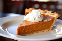 Dessert pumpkin plate food. 