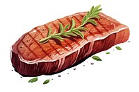 Steak meat food white background. AI generated Image by rawpixel.