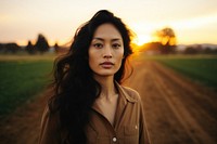 Photography portrait outdoors sunlight. 