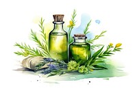 Perfume bottle plant green. AI generated Image by rawpixel.