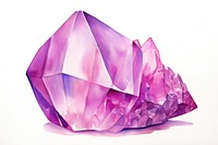 Gemstone amethyst mineral crystal. 