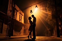 Dancing lighting outdoors street. AI generated Image by rawpixel.