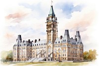 Building architecture parliament steeple. AI generated Image by rawpixel.