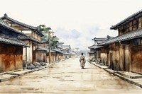 Village street architecture outdoors. AI generated Image by rawpixel.