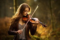 Violin music concentration performance. AI generated Image by rawpixel.