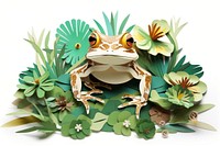 Frog amphibian animal plant. AI generated Image by rawpixel.