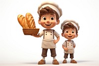 Bread cartoon food togetherness. AI generated Image by rawpixel.
